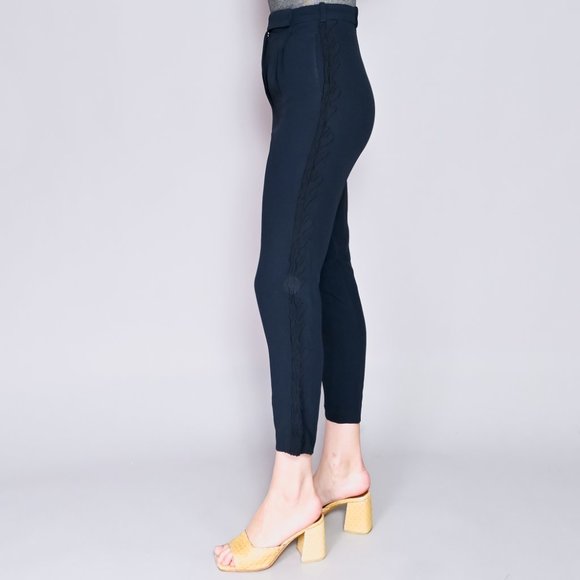 GOLDEN GOOSE Dark Blue Embroidered Trousers - Picture 5 of 6